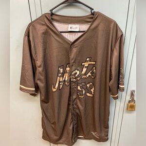 Brown Mets Baseball Jersey